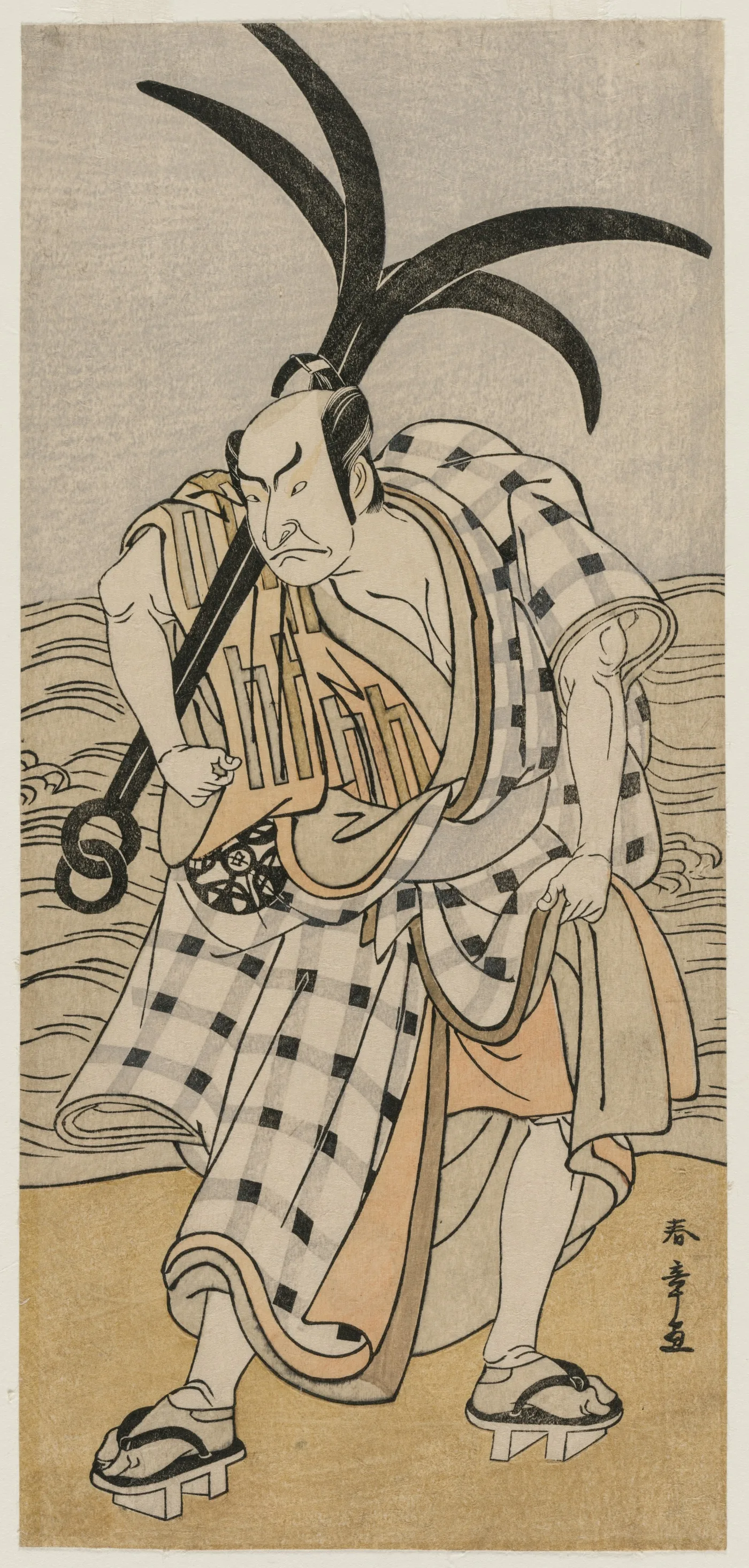 Nakamura Nakazo I as a Townsman Holding an Anchor, 1780