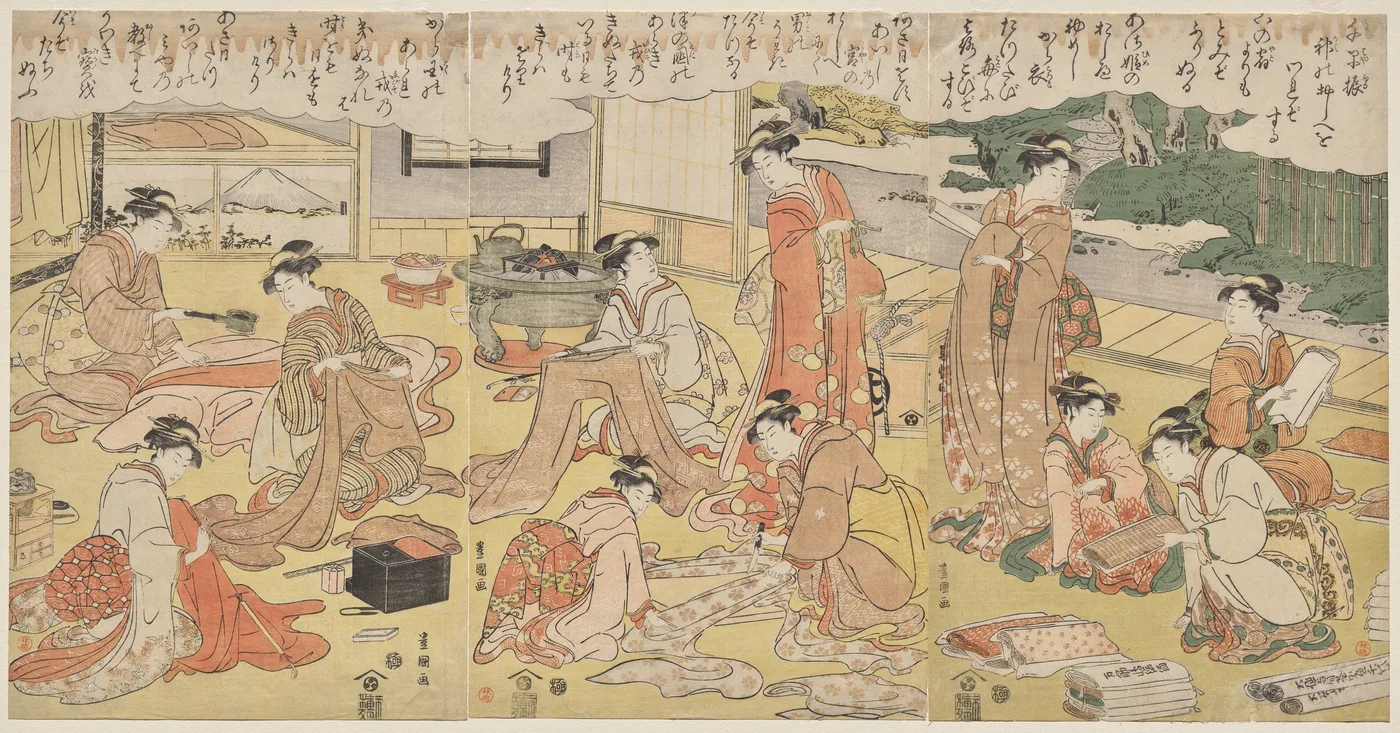 Women Making Clothing, 1790