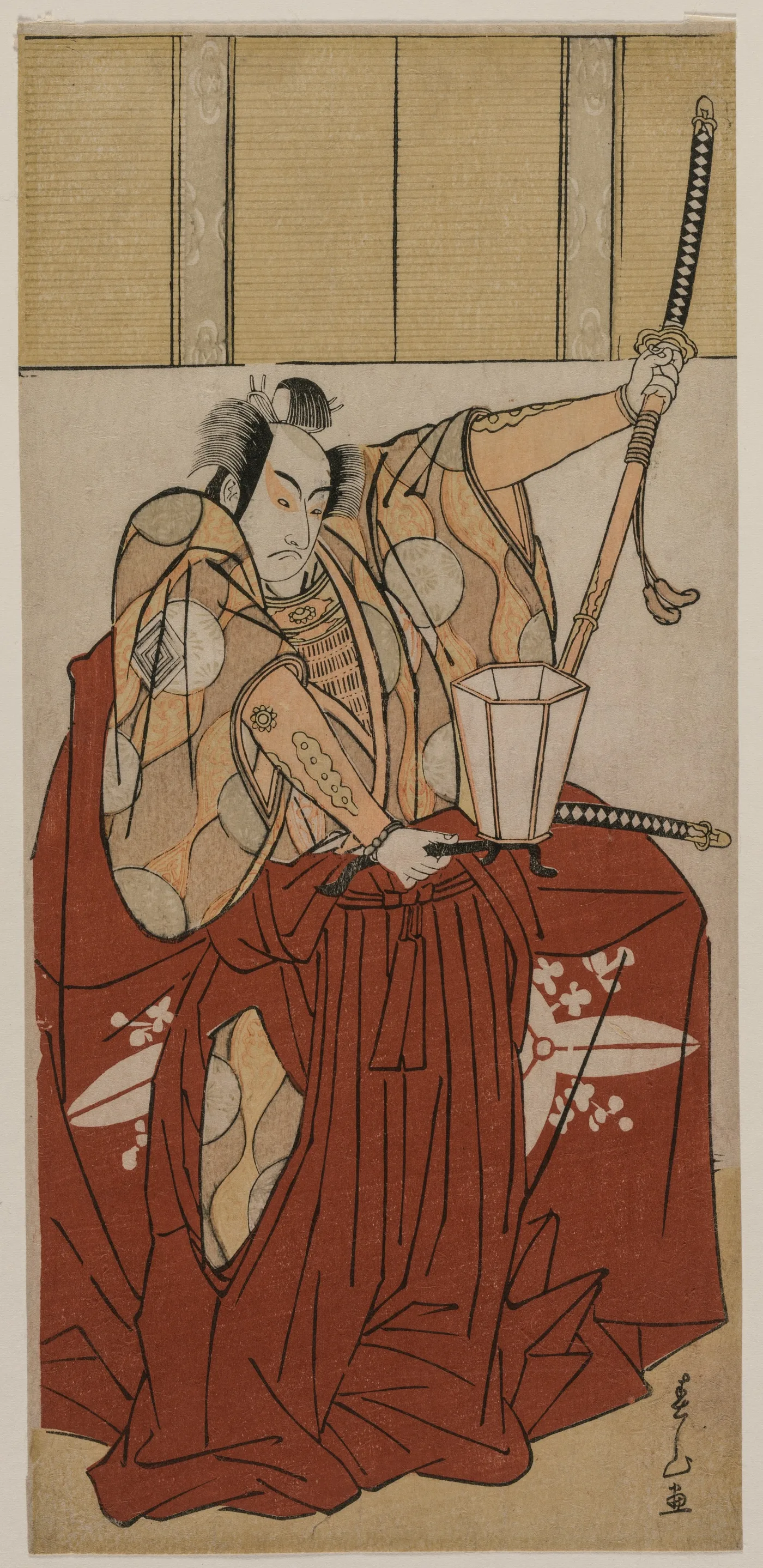 Ichikawa Monnosuke II as Urabe no Suetake, 1781