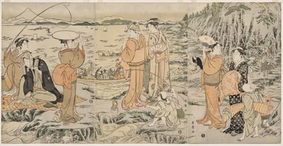 Fishing at Iwaya on Enoshima, 1790