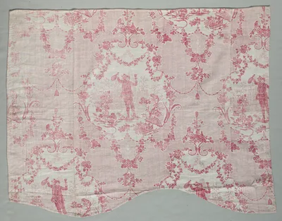 Fragment of Woodblock Printed Cotton, 1770