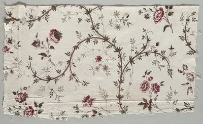 Woodblock Printed Cotton Fragment, 1785