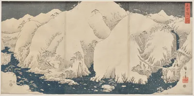 Mountain and River on the Kiso Road, 1857