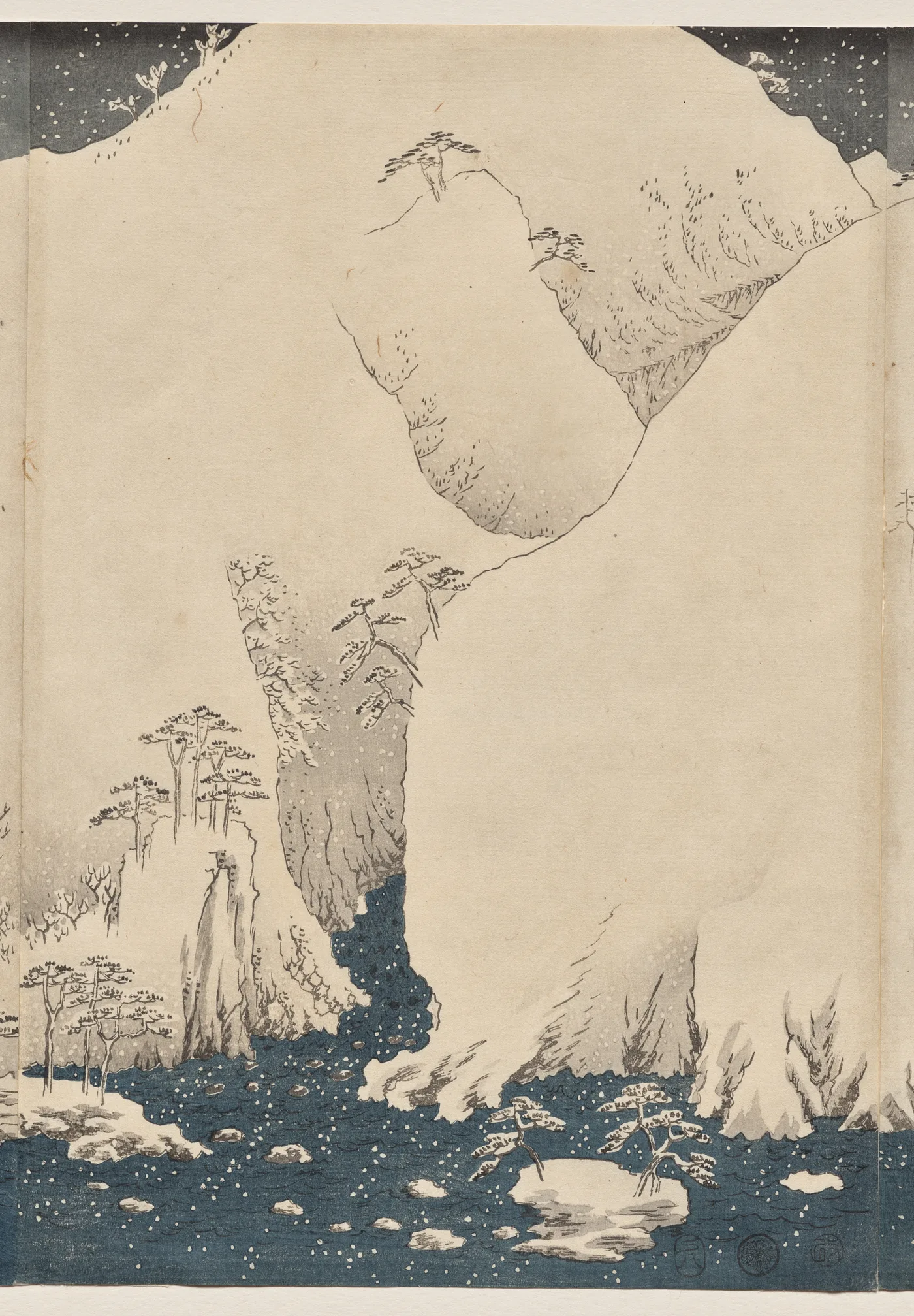 Mountain and River on the Kiso Road, 1857