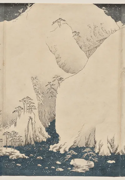Mountain and River on the Kiso Road, 1857