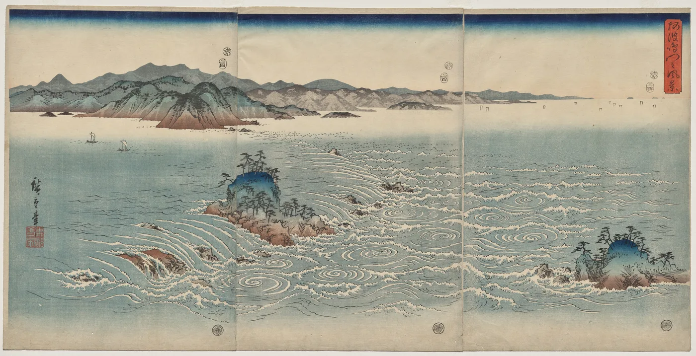 The Whirlpools of Awa, 1857