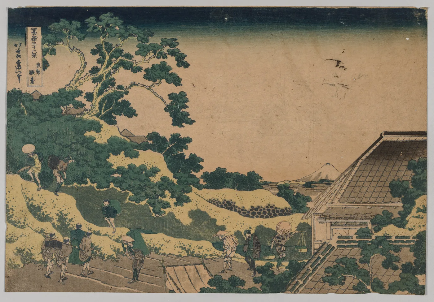 Fuji from Surugadai, in Yedo, 1760