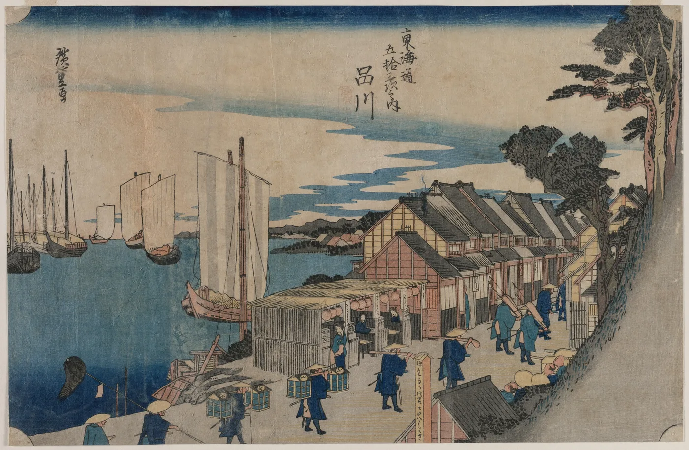 Shinagawa (from the series Fifty-three Stations of the Tokaido), 1797