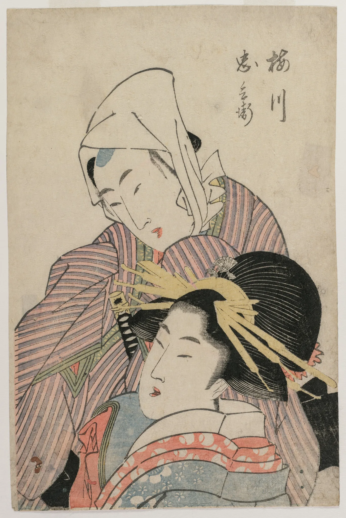 The Lovers Umegawa and Chubei, 1800