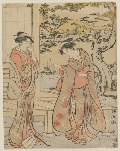 Photograph from 1788: Woman Dropping a Lantern by a Porch