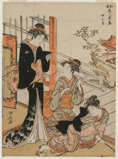 Three Women (from the series A Brief Collection of Japanese Beauties), 1781