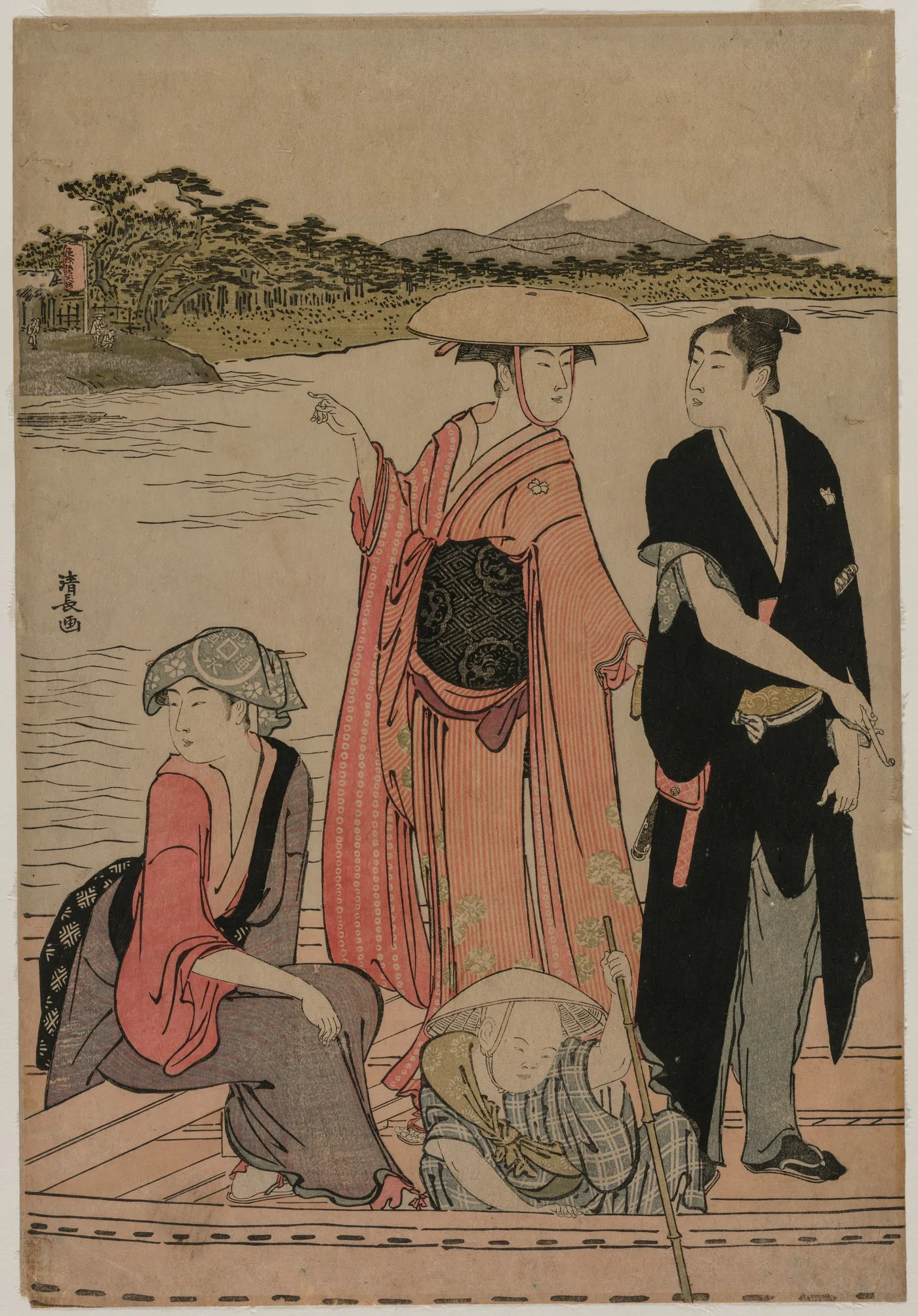 Passengers in a Ferry Boat on the Sumida River, 1784