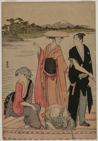 Passengers in a Ferry Boat on the Sumida River, 1784