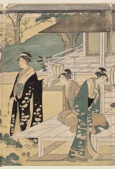 The Matsukaze Chapter of the Tale of Genji (from the series The Tale…, 1791
