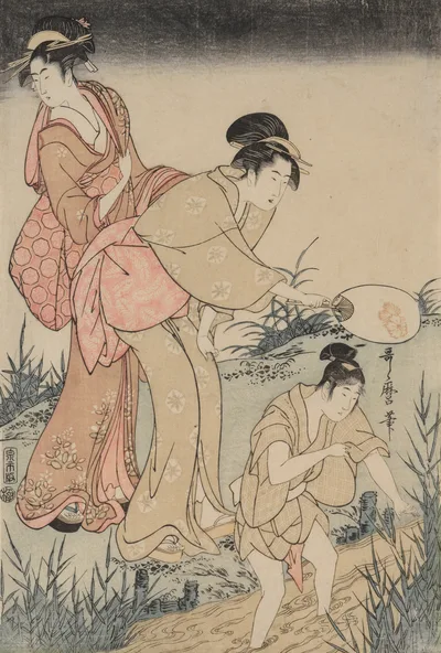 Catching Fireflies Beneath a Willow Tree (right), 1796