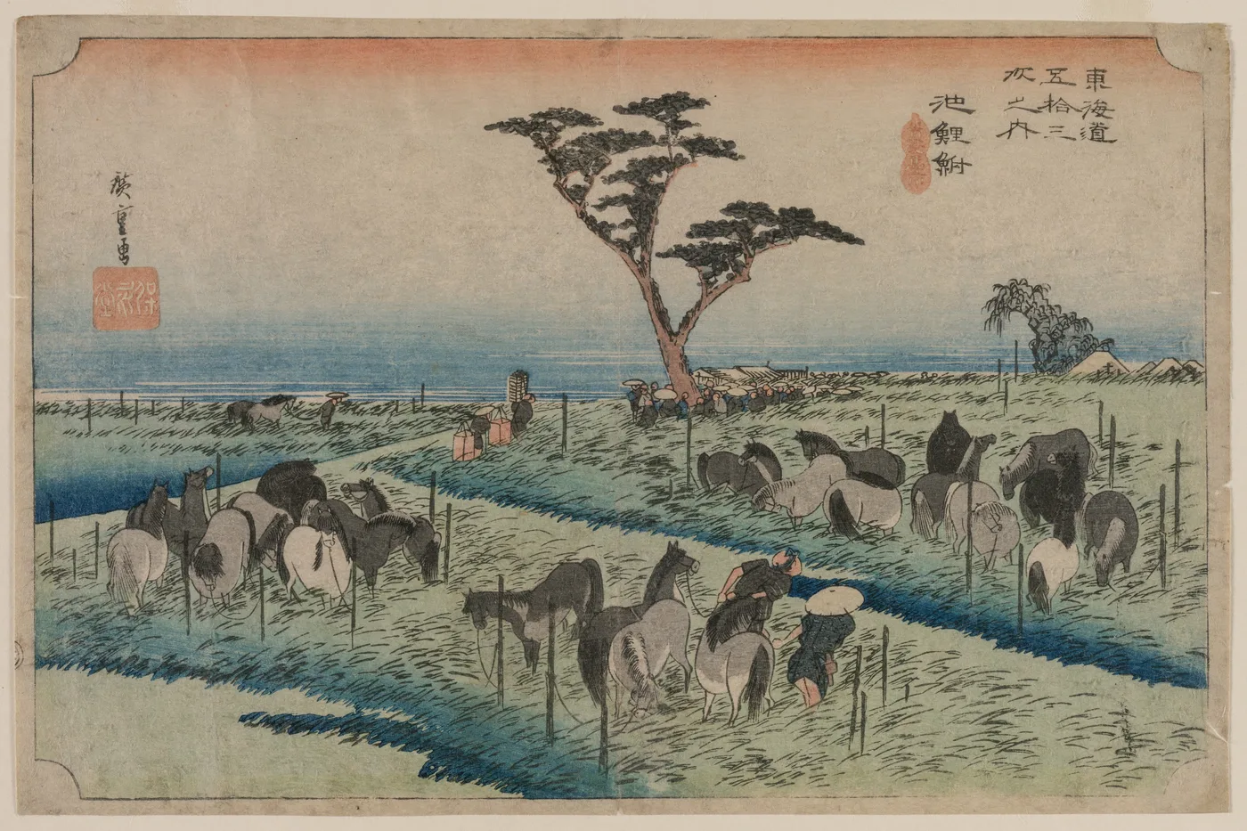 The Fifty-Three Stations of the Tokaido: Chiryu, 1833