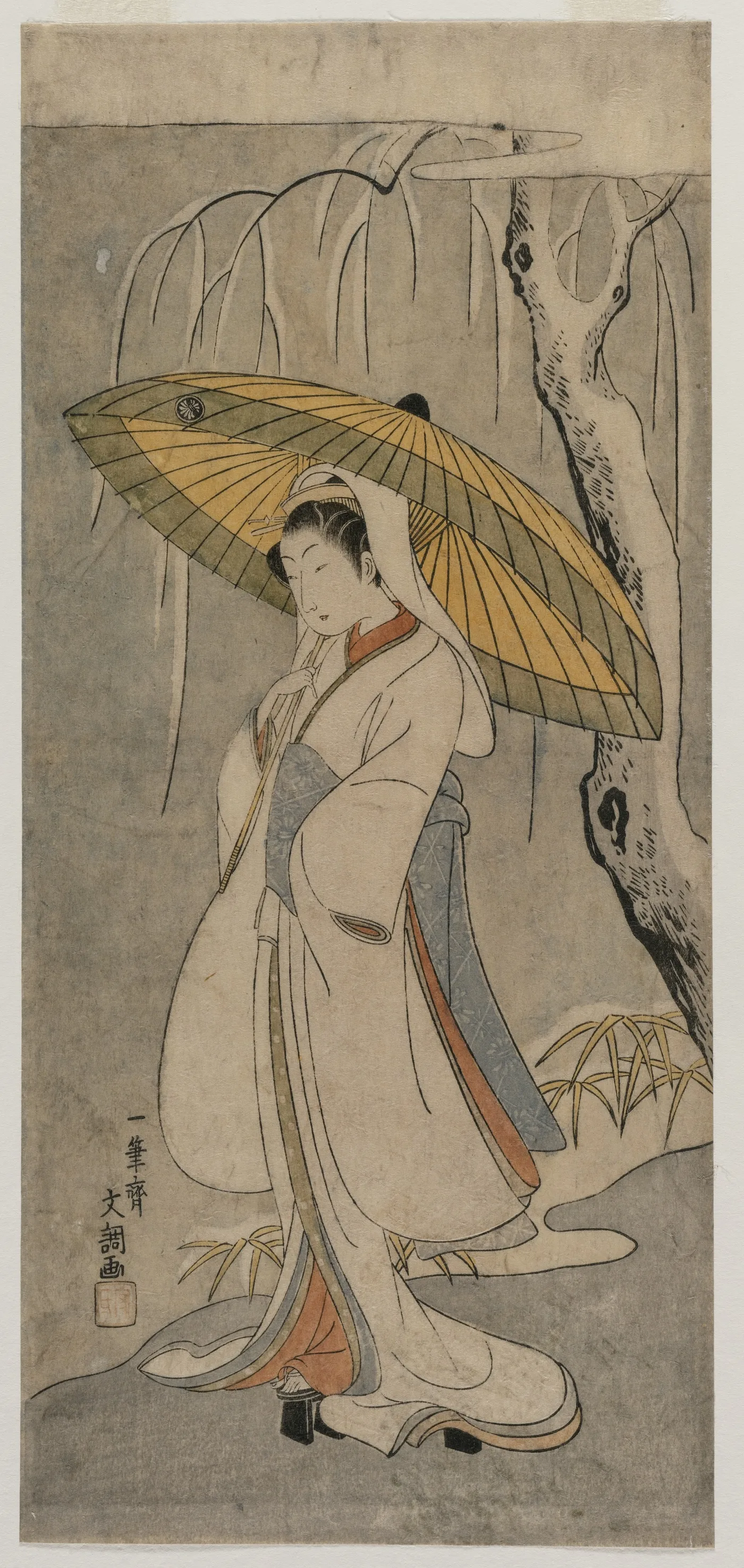 Segawa Kikunojo II as the Heron Maiden (from the series Ichimura…, 1770