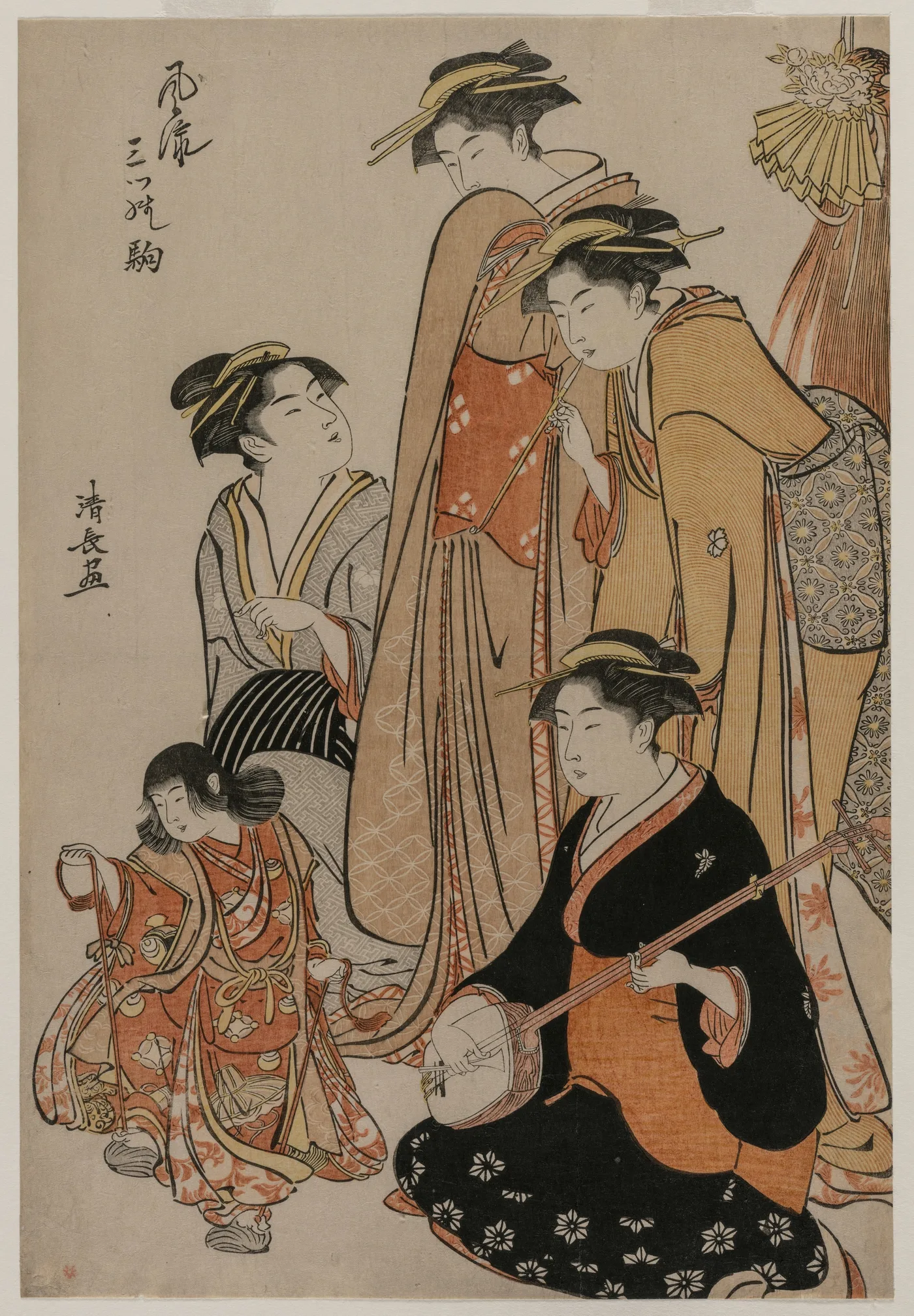 Women Watching a Girl Dance on Shells (From the series Fashionable…, 1784