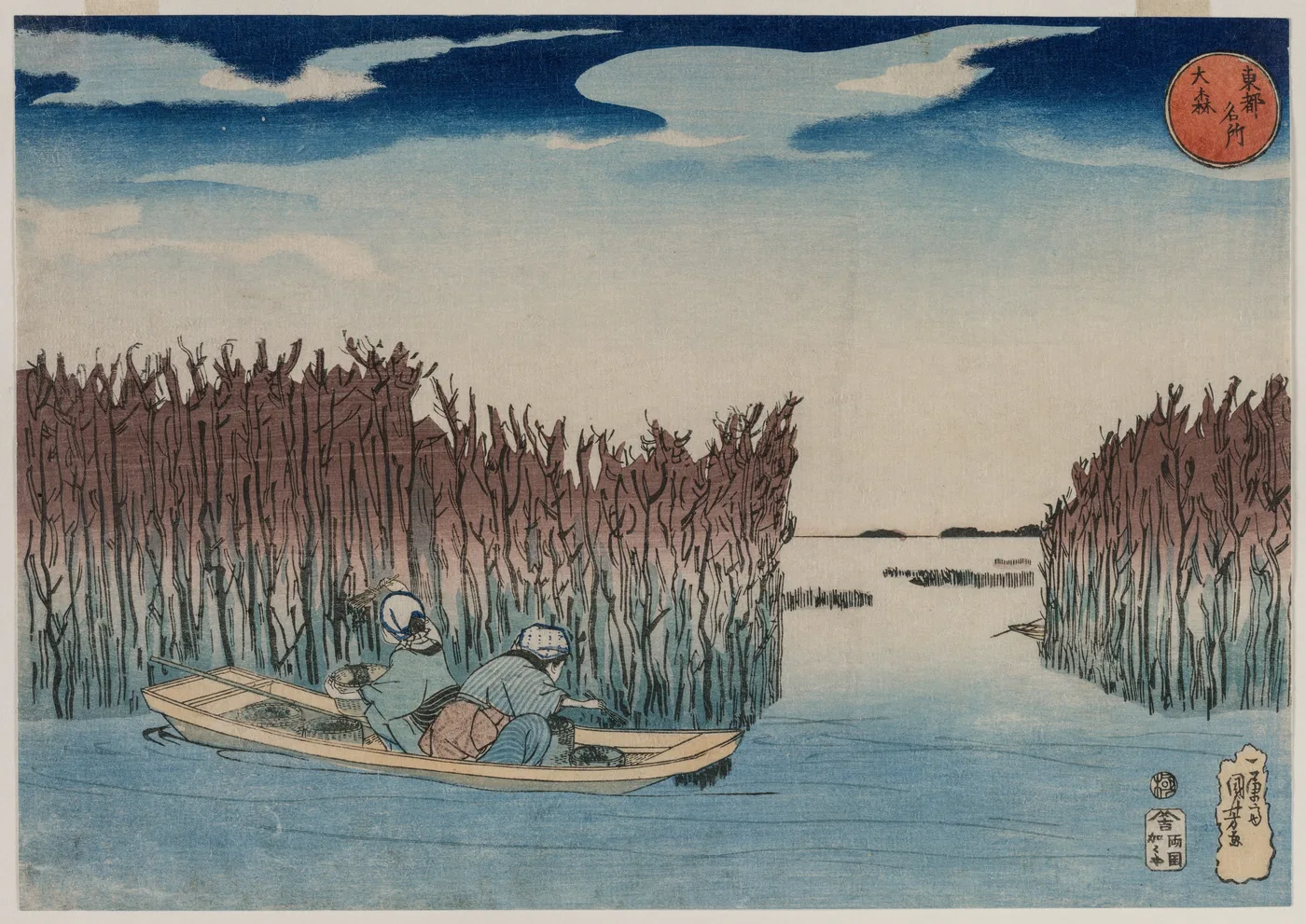 Ōmori, from the series Famous Places in the Eastern Capital, 1830