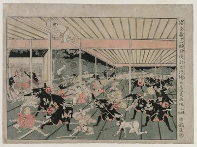 Chushingura: Act XI (from the series Perspective Pictures for The…, 1790