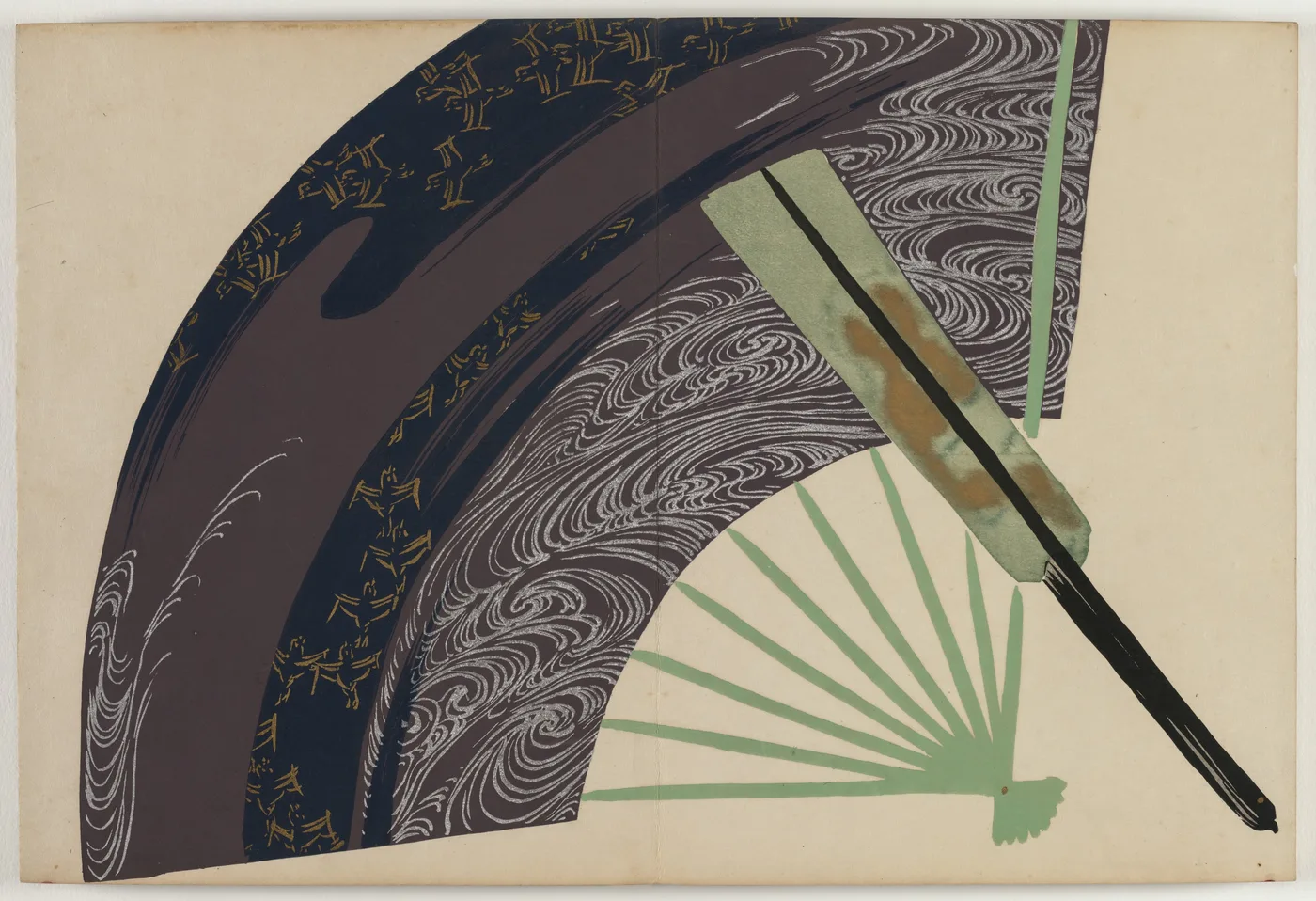Flowers of a Hundred Worlds (Momoyogusa): Folding Fans (Suehiro), 1909
