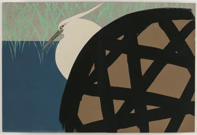 Flowers of a Hundred Worlds (Momoyogusa): White Heron (Shirosagi), 1909