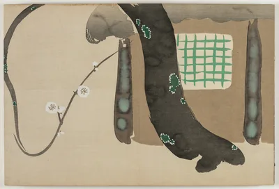 Flowers of a Hundred Worlds (Momoyogusa): Plum by the Eaves (Nokiba…, 1909