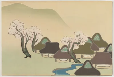 Flowers of a Hundred Worlds (Momoyogusa): Farming Village in Spring…, 1909