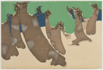 Flowers of a Hundred Worlds (Momoyogusa): Windswept Pines…, 1909