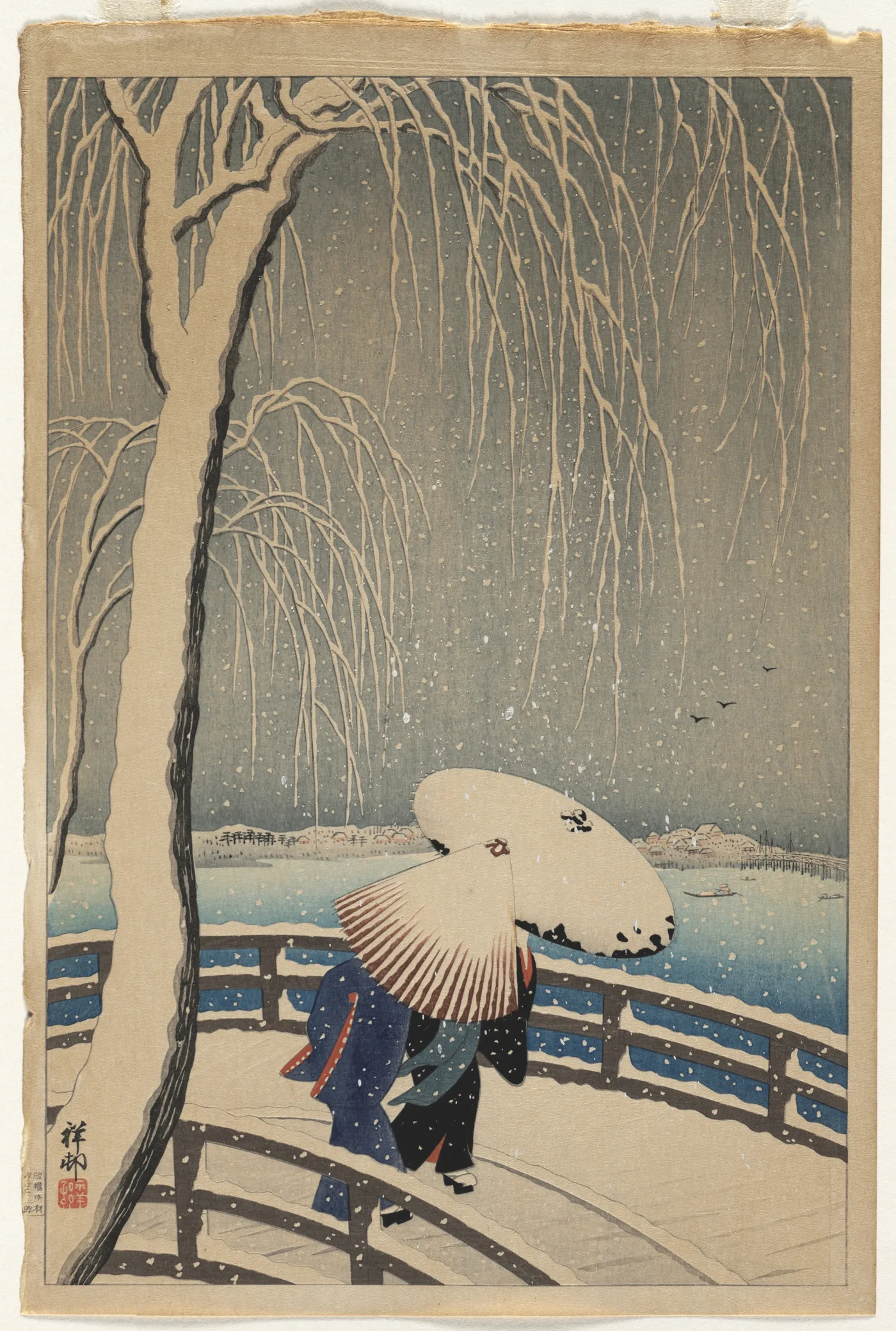 Umbrellas in Snow, 1931