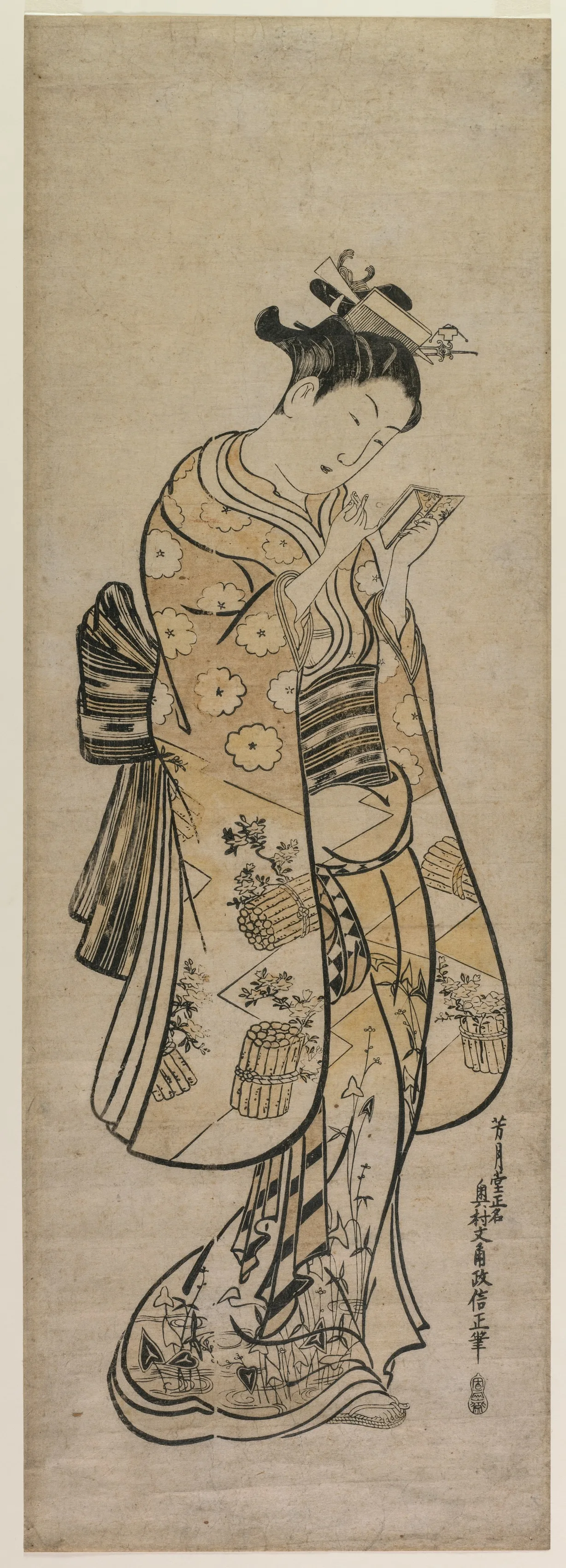 A Beauty with a Mirror, 1743
