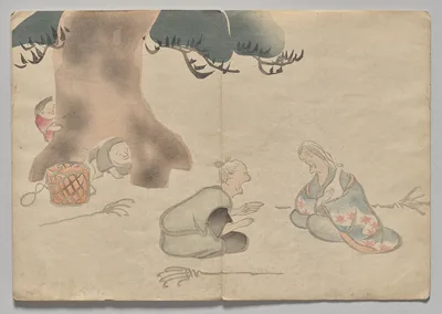 Scene from The Kōrin Picture Book (Volume 1), 1800