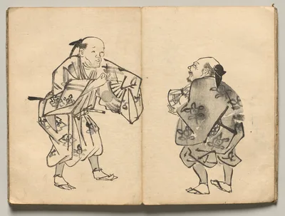 Comedic Duo from Ōkyo Picture Book, 1850