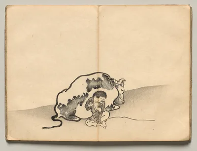 Oxherd from Ōkyo Picture Book, 1850