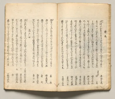 Spread Nine from Volume Seven of People of Japan in Light Verse…, 1857