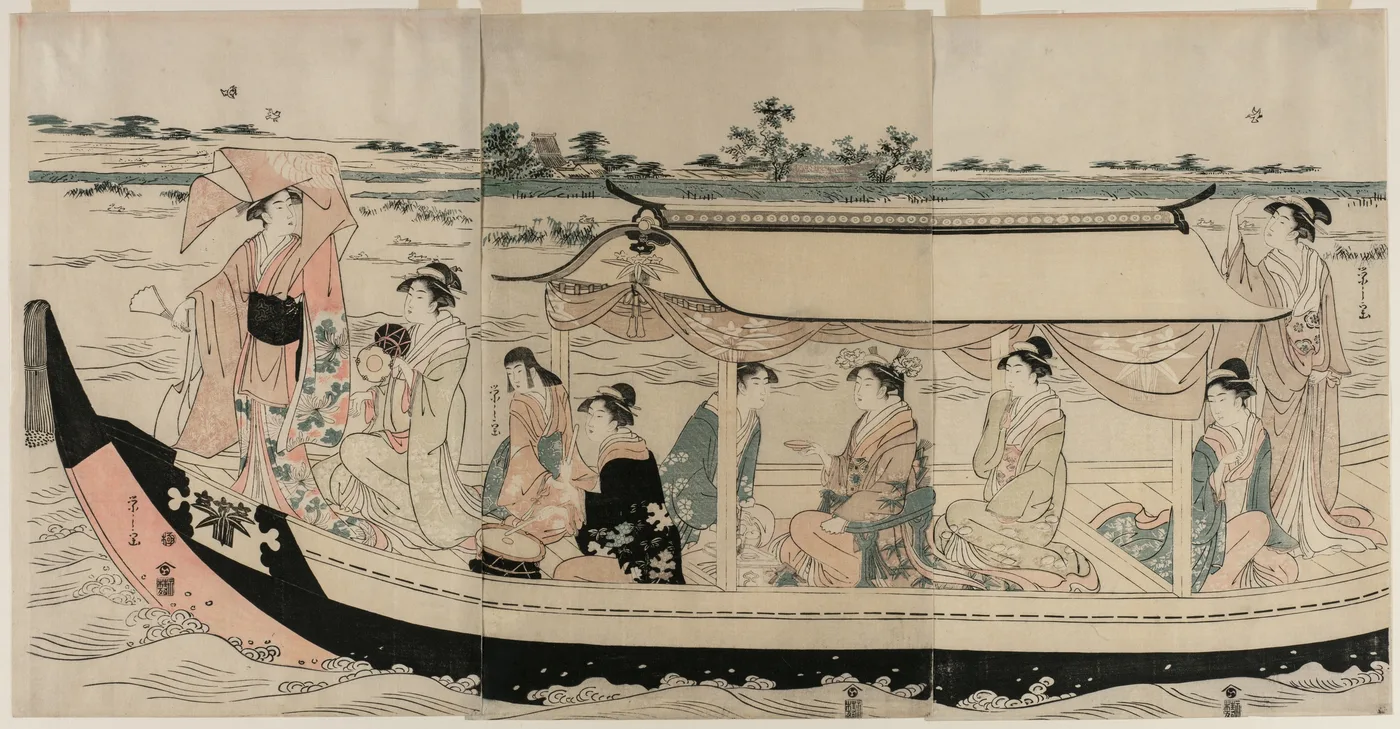 Women in a Pleasure Boat on the Sumida River, 1790