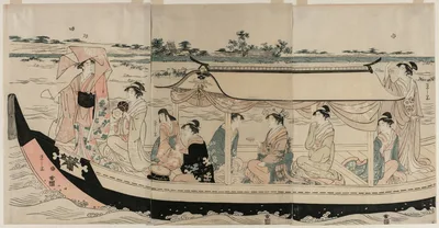 Women in a Pleasure Boat on the Sumida River, 1790