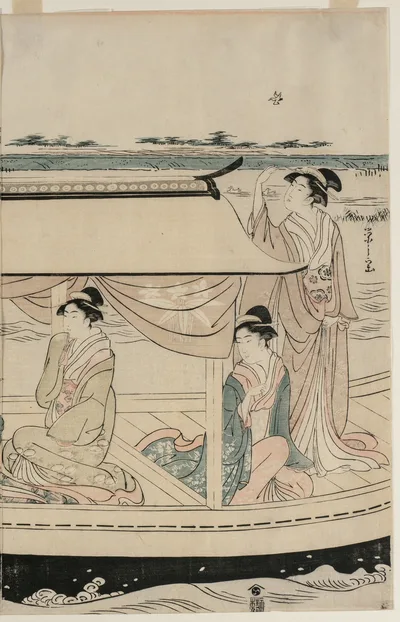 Women in a Pleasure Boat on the Sumida River, 1790