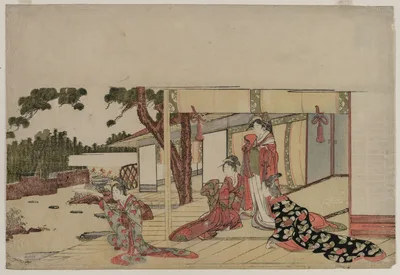 Women on a Veranda, 1800