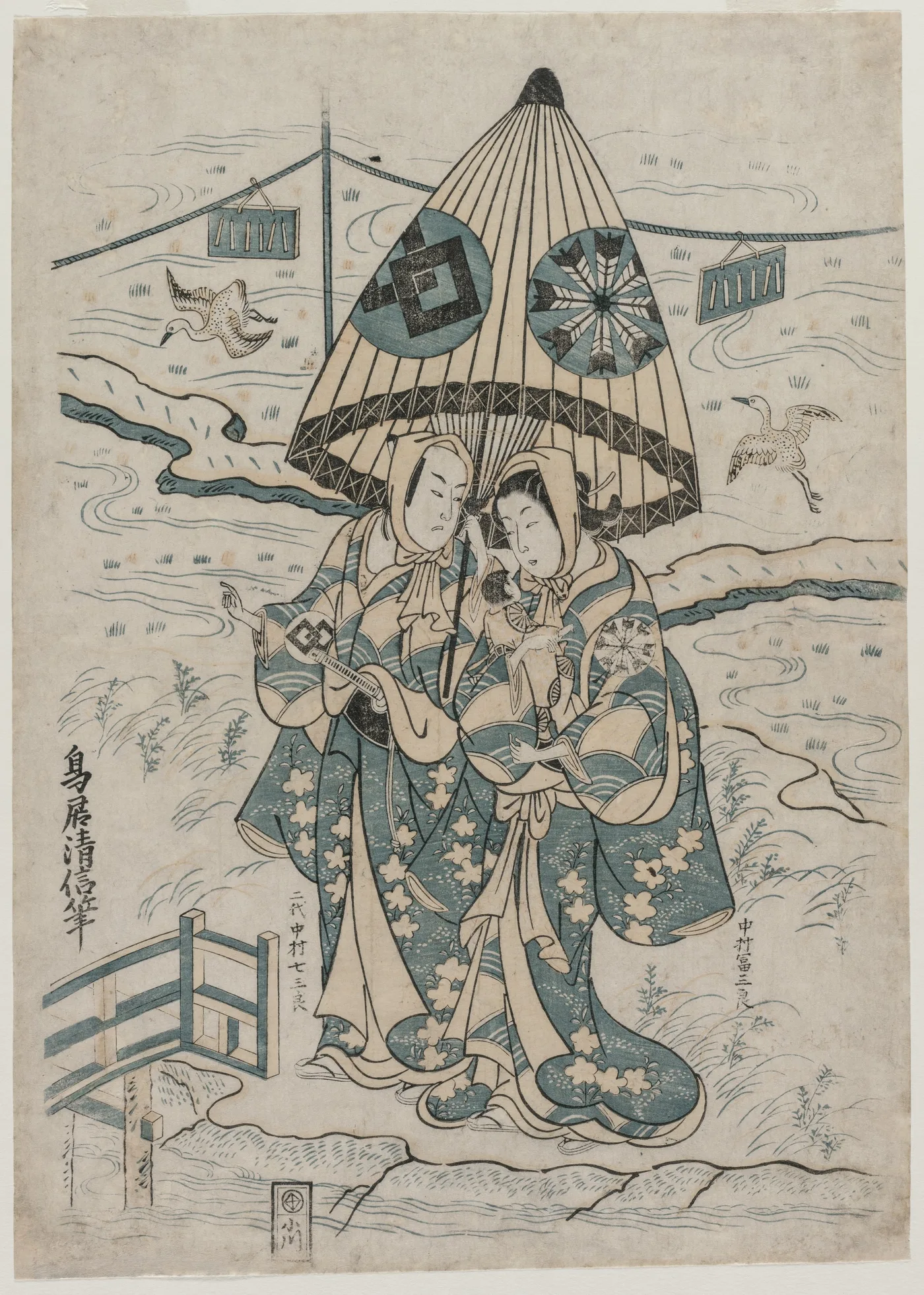 Nakamura Tomijuro and Nakamura Shichisaburo II as the Lovers Agemaki…, 1753