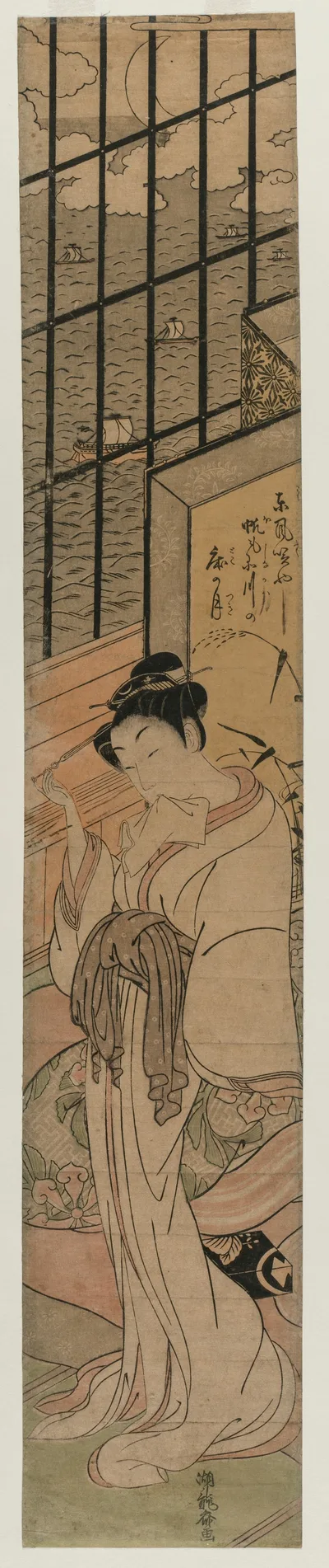 Courtesan in a Room Overlooking Edo Bay, 1770
