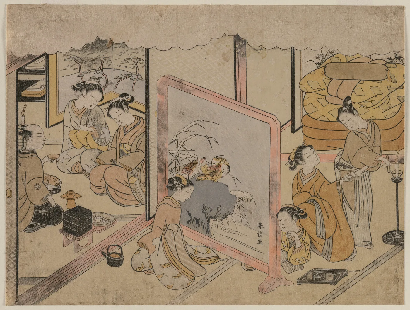Drinking a Cup of Wine Before Retiring for Bed (From an Untitled…, 1760