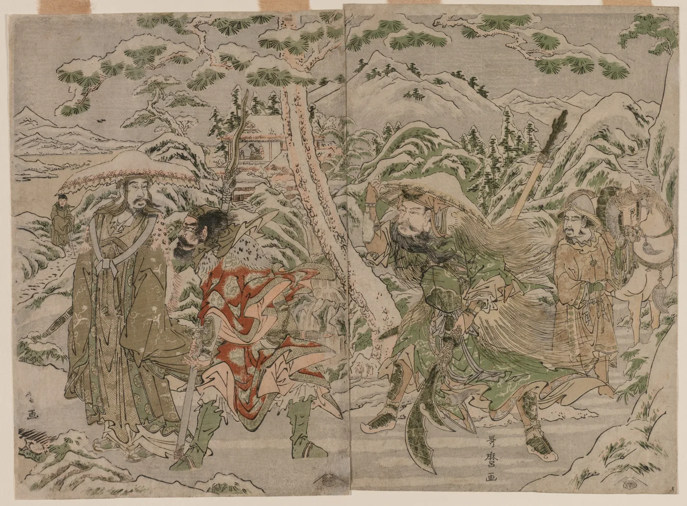 Winter Scene from the Romance of the Three Kingdoms, 1790