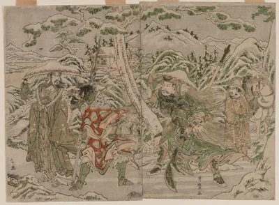 Winter Scene from the Romance of the Three Kingdoms, 1790